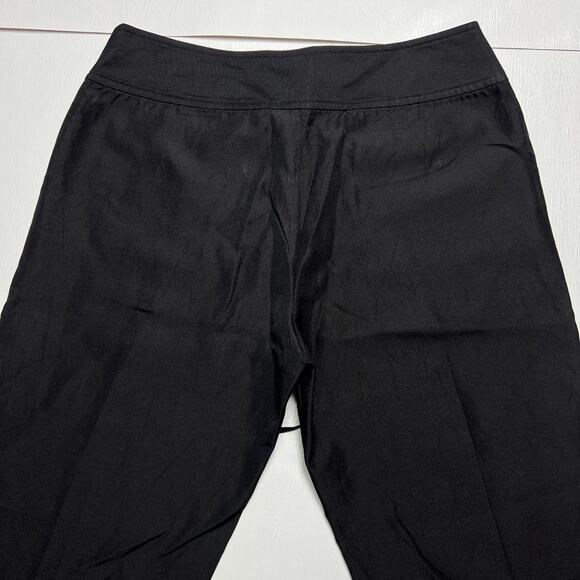 Gay Giano Silk Pants SIZE EU 40 US 28 Black Lightweight Drawstring Trouser - Picture 5 of 7